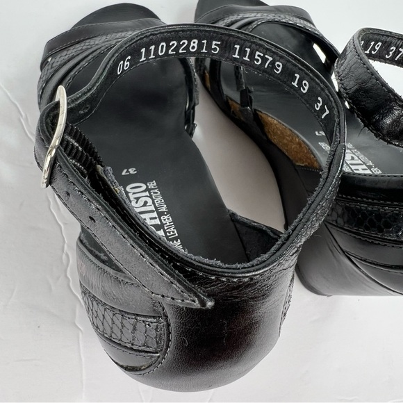 Mephisto Air Relax Wedge Ankle Strap Faux Snakeskin Leather Sandal size 37/7 - Picture 10 of 14